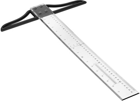 LIFKOME Regla Cuadrada t De 45 Cm Escuadra t Tornillo, Herramienta De Medición Para Carpintería y Dibujo, Precisión Para Estudiantes e Ingenieros, Uso Prolongado