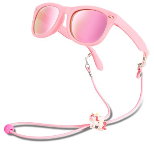 Hifot Gafas de Sol Polarizadas para Bebé, Niño y Niña - Goma Suave, Deportivas, UV400 100% Protección - De 3 a 12 Años