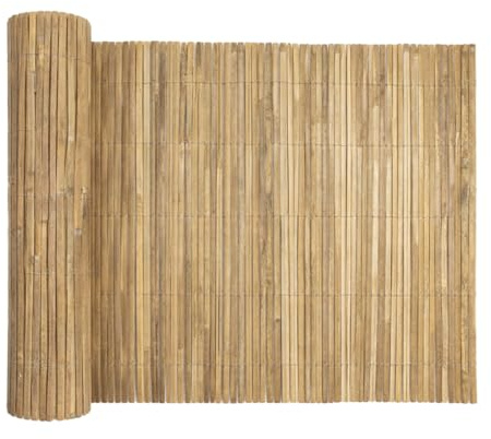 Acomoda Textil – Valla Natural Cañizo de Bambú Partido para Ocultación y Decoración de Ambientes. Rollo Protector Visual y Privacidad para Balcón, Jardín y Patio (1,5x3 Metros)