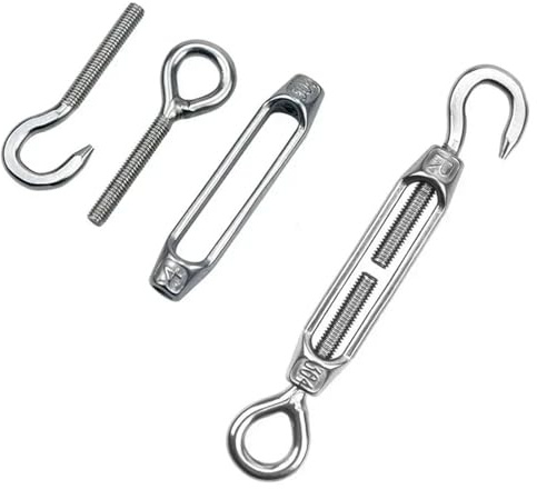 Spännare ledstångssats kabel spänning rep spänntråd rostfritt stål(M5-OCHook, 20 st)