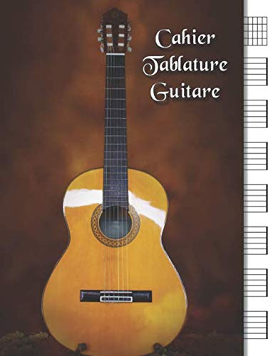 Cahier Tablature Guitare: Carnet de musique guitare - Tablatures et diagrammes d'accords - Carnet de partitions vierges pour guitaristes - Guitare Acoustique