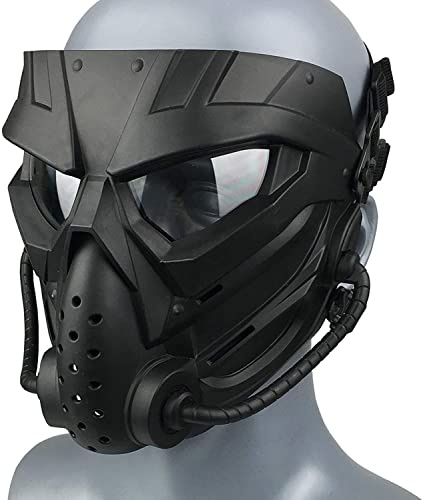 Halloween Airsoft Skull Full Face Mask,for Tactics Helmet Airsoft Paintball Cosplay Costume Party CS Game