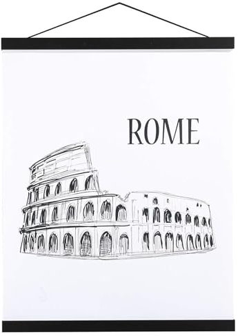 Ywlake Listello magnetico per poster, stampini per poster, in legno, supporto per cornice, cornice (140 cm, nero)