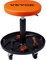 VEVOR Mechanic Stool, 250 LBS Rolling Pneumatic Creeper Garage/Shop Seat, Adjustable Height 22 in-28 in Padded Rolling Workshop Stool with Tool Tray, for Garage, Shop, Auto Repair, Black+Orange