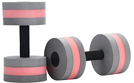 Aquatic Dumbells, 2PCS Water Aerobic Exercise Foam Dumbbells Pool Resistance, Water Aqua Fitness Barbells Hand Foam Bars Training Water Float Exercises Equipment for Weight Loss Swimming Trainning