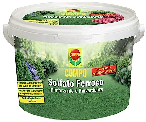 La zappa Solfato di ferro concime rinverdente per prato fertilizzante antimuschio 5 kg