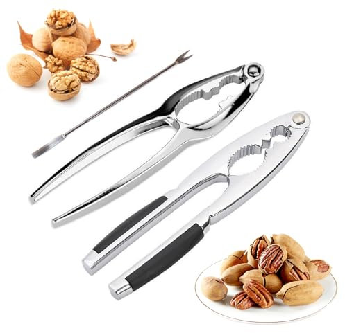 JurciCat Schiaccianoci di alta qualità schiaccia mandorle inox multifunzionale Nocciola per noci crostacei Schiaccia nocciole Noci in Metallo per Noci Nocciole Mandorle Frutta Secca
