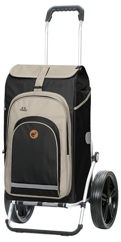 ANDERSEN Einkaufstrolley - Royal Shopper Hydro 2.1 schwarz 62 L Bike, Einkaufsroller, Rucksack, Thermo, Aluminium, klappbar, Kugellagerad