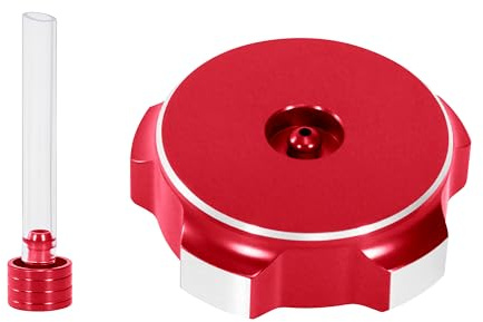 Tunejoy Tapón del Depósitos del Combustible para Moto Tapa del Tanque de Combustible de Aluminio 49 mm para Dirt Pit Bike ATV Quad Rojo