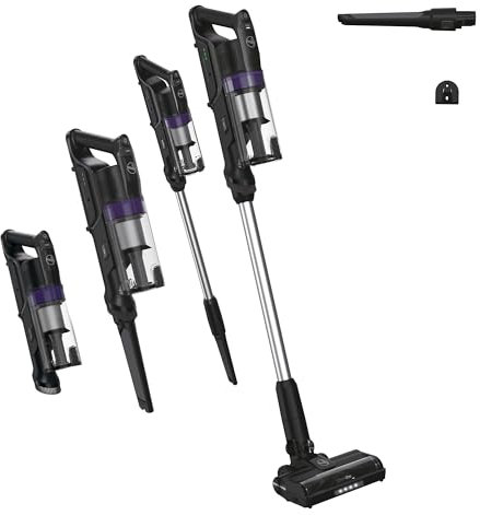 Hoover HF1 Plus Cordless Stick Vacuum Cleaner with Turbo Suction Mode, Up to 45 Min Runtime, Rechargable, Anti Hair Wrap with Multi-Floor Nozzle and Crevice Tool [HF1PZ10H]