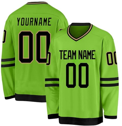 HGWOPGASD Maglia da Hockey Personalizzata, Pullover a Maniche Lunghe, Regali Personalizzati per i Tifosi di Hockey per Uomini e Donne A34