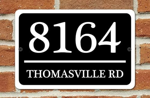 Personalised Address Plaque – Custom House Number and Street Name Sign for Outdoor Wall, Gate or Front Door