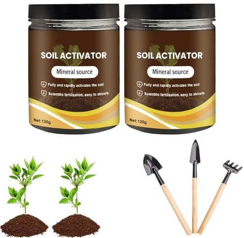 Activateur de sol pour plantes, engrais liquide pour plantes d'intérieur et d'extérieur, favorise l'enracinement des plantes, améliore la santé des sols (2PC,120G)