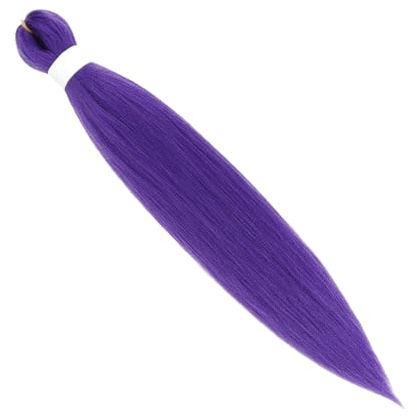 Pelo sintético púrpura para trenzar, 33,86 pulgadas Pre Stretch Braiding Hair, Extensiones largas de color lila para trenzar extensiones de cabello fácil