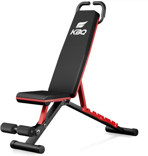 Adjustable Exercise Chair for Home Gym – Foldable Back Extension Bench for Core, Hip & Lower Back Workout – Multi-Functional Hyperextension Bench with Tension Rope for Full-Body Exercise
