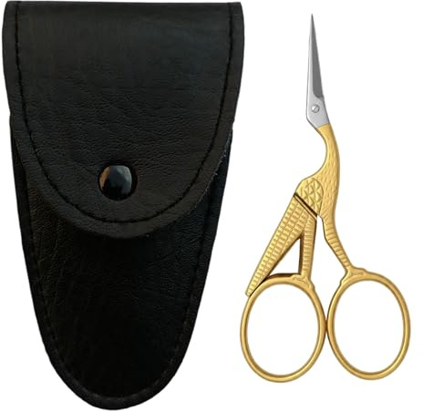 Evolyne Embroidery Scissors, Small Crane Sewing Scissors, Stainless Steel, Vintage Style, Suitable for Embroidery, Needlework, Sewing, DIY Crafts and Daily Use