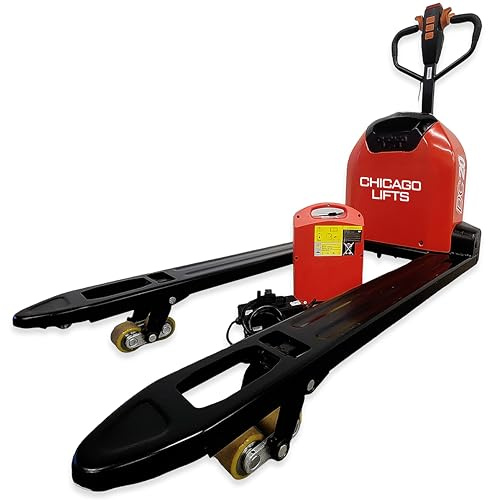 Chicago Lifts Electric Pallet Jack 4400lbs Capacity Economy Pallet Truck Lithium Battery Type Jack 48 x27 Fork