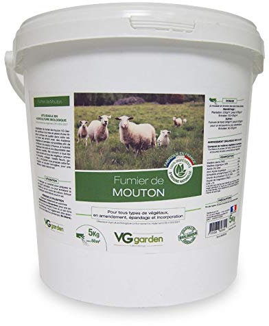 Engrais - 5kg - Fumier de mouton naturel pour tous végétaux - VG Garden