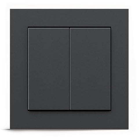 Senic Friends of Hue Smart Home Lichtschalter anthrazit | Kabelloser & batterieloser Hue Schalter und Dimmer für Philips Hue (Zigbee) | Smart Switch flexibel montierbar & dimmbar