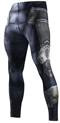 Nessfit Herren Kompressions-Superhelden-Strumpfhose, Basisschicht, Leggings, Fitnessstudio, langes Laufen, Thermo-Workout, Superheld 6, 31-35
