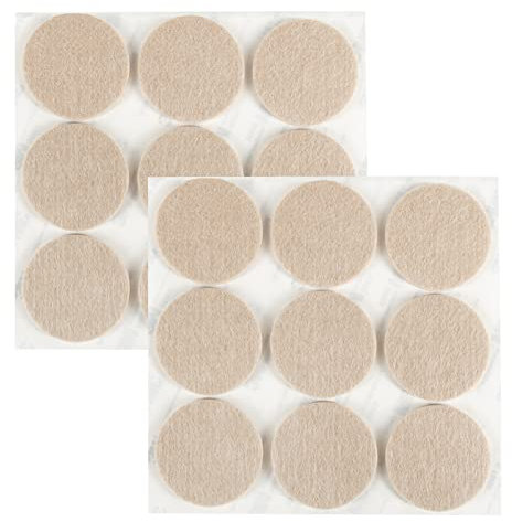 Dicke Möbel Pads, 18pcs 50mm Selbstklebende Filz Pads für Hartholzböden zu verhindern, Kratzer Schalldämmung (Beige)