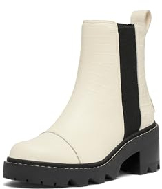 SOREL Women's Joan Now Chelsea Boot - Chalk, Black - 7.5