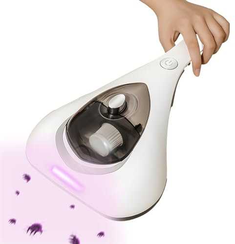 Kavolet Milbensauger, 10kPa Milben Hand-Staubsauger mit UV-Licht, geräuscharm, waschbarer HEPA-Filter, tragbarer Hand-Matratzenstaubsauger vernichtet bis zu 99 Prozent Aller Milben für Staub/Tierhaare
