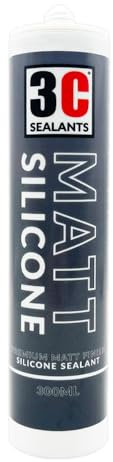 3C Sealants Matt Silicone Premium Matt Finish Sealant 290ml Matt Black