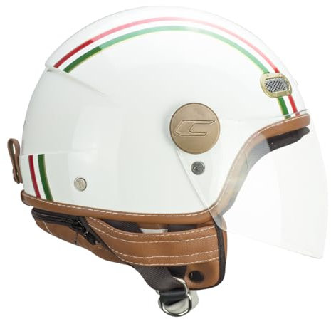 CGM Casco open face, 191I PIX IT Verde Bianco Rosso lunga, L (57cm)