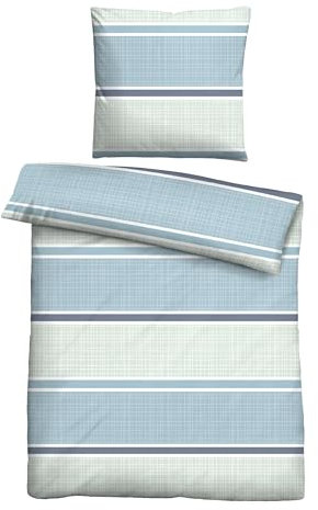 Traumhaft schlafen - Castell - Markenbettwäsche Thermo-Fleece Bettwäsche 0360444 QUERBALKEN