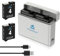 Homesuit Osmo Action 4/3 Akku 1800mAh und Dual USB LED Ladegerät Kit für DJI OsmoAction4 / OsmoAction3 Kamera (2er-Pack)