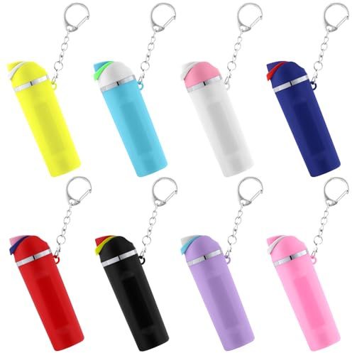 Wchoicsy 8 Pack Mini Tumbler Keychain for Owala Water Bottle, Mini Cup Keychain Chapstick Holder for Women Girls