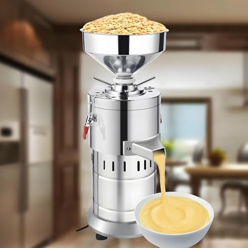 DowPie Macchina elettrica per Burro di Arachidi e Burro di Noci da 1100 W, Elevata Potenza di 15 kg/h (33 libbre/h), Mola in allumina Bianca, Bassa rumorosità per la casa, Negozi di tè al Latte