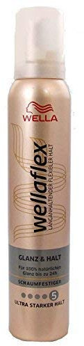 WELLA wellaflex GLANZ & HALT Schaumfestiger ultra starker Halt, 2er Pack (2 x 200ml)