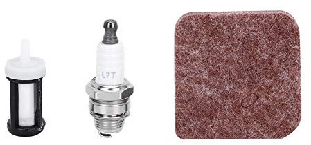 Hedge Trimmer Fuel Filter, Spark Plug + Fuel Filter + Air Filter for FC55 FS38 FS45 FS46 FS55 HS45 KM55 HL45 String Trimmer Brush Cutter 4140 124 2800 Tune-Up Kit Replacement