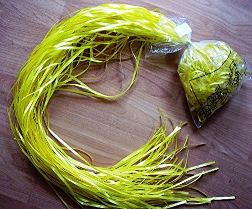 DeCoArt... 100 Ballonschnellverschlüsse Ballonverschlüsse mit 1,2 m Polyband gelb, geeignet für Heliumbefüllung - Made in Germany