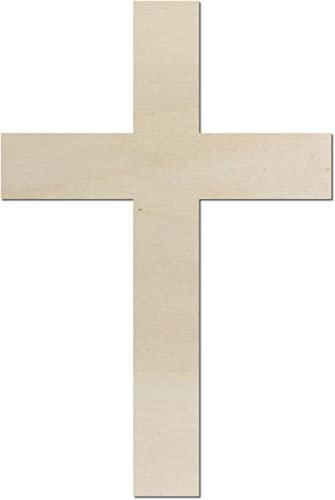 Kleenes Traumhandel Schönes Kreuz aus Holz – Kirche Ostern - Ideal als Deko - bis 60cm - für Wand & Tür (60 cm)