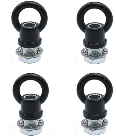 Meuey Lyot Light Fixture Hooks Ring Nuts Lifting Ring Nuts Eye Nuts Lamp Nuts M10 Thread Black Ring Hanging Light Ring Luminaire -4 Set