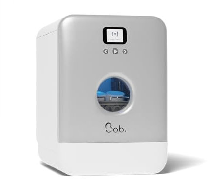 Bob - Compact Dishwasher -daily dishes of 3 people - Built-in Dishwasher - Free-standing, Integrated tank, Portable - White (Grey)