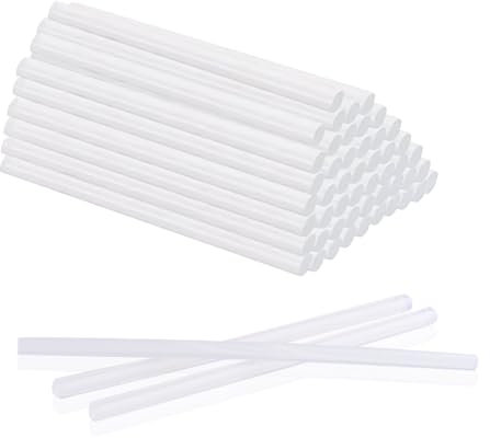 53 penne adesive a fusione, Ø 7 mm x 190 mm, penne adesive a caldo, penne adesive trasparenti per pistole per colla a caldo, per riparazioni e decorazioni fai da te