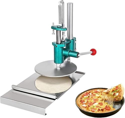 Máquina de prensa de masa de pizza, rodillo manual eléctrico de acero inoxidable, perfecto para hacer pasta para pizza, pasta pastelera, fácil de usar