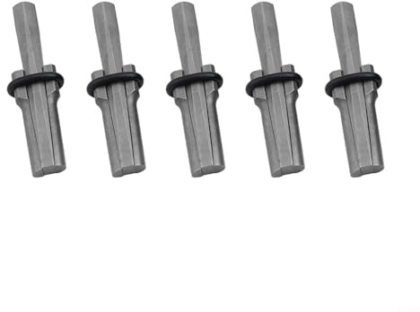 Bulevisiter Juego de cuñas de separación de piedra | y pluma para hormigón mármol granito roca | 5 piezas de herramientas de mampostería de acero de resorte de alta resistencia | 16 x 105 mm y 20 x