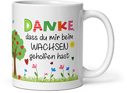 Kaffeebecher ~ Tasse - DANKE, dass du mir beim Wachsen geholfen hast ~ Kindergarten ~Weihnachten Geschenk