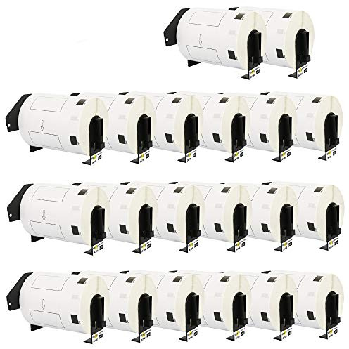 Yellow Yeti 20x DK-11240 102 x 51mm Versand-Etiketten kompatibel für Brother P-Touch QL-1050 QL-1050N QL-1060N QL-1100 QL-1110NWB | 600 Stück/Rolle