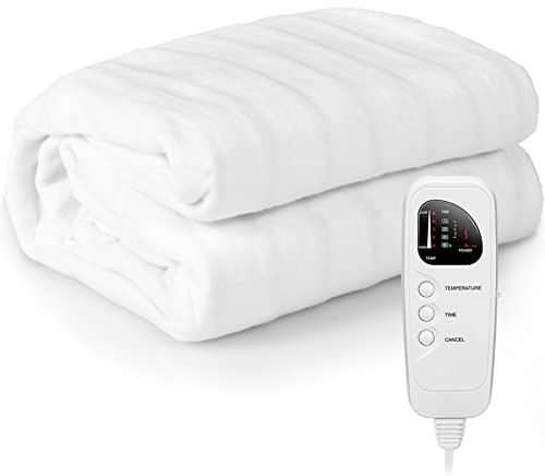WELLHUT Heating Massage Table Warmer, 75x36in Heated Mattress Pad w/ 5 Heat Levels, 8 Timer Settings, UL Certified Electric Twin Bed Warmer, Spa Massage Bed Heating pad, Machine Washable