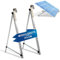 Trango - Solarmodul Alu-Halterung Balkonkraftwerk - Halterung inkl. 2x Edelstahl-Haken für runde Balkongelände - Universal-Aufstelle bis 114cm Panel Breite - 425W - Winkel bis 45° verstellbar