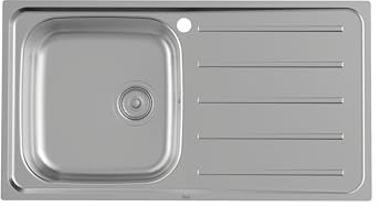 ROCA A873901A01 VICTORIA Fregadero 1 Cubeta Escurridor Derecha 90 cm Acero Inoxidable