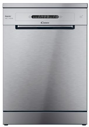 CANDY - Lave-Vaisselle - Rapido - 14 Couverts - Classe Énergétique E - Maxi Cuve, Wash & Dry 35 min, Ouverture Automatique, Contrôle à Distance - Blanc - 60 x 85 cm - Modèle CF 4E7L0A