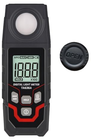 Luxmètre numérique léger pour des données précises de mesure de la lumière avec écran LCD et sélection de plusieurs unités d'éclairage d'intérieur