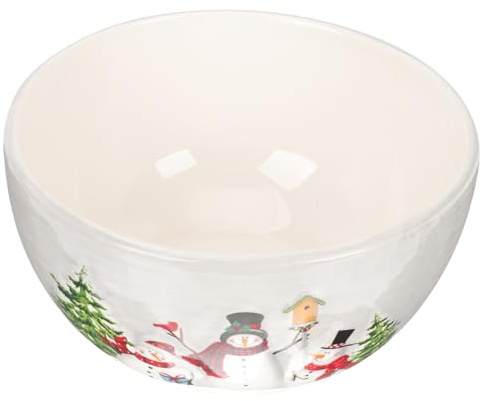 ROMISBABA Ciotola Per Zuppa in Ceramica Da 850 Ml Ciotola Per Cibo Multifunzione Per Uso Domestico Riutilizzabile Adatta a Pasti Caldi e Freddi Per La Tavola Natalizia